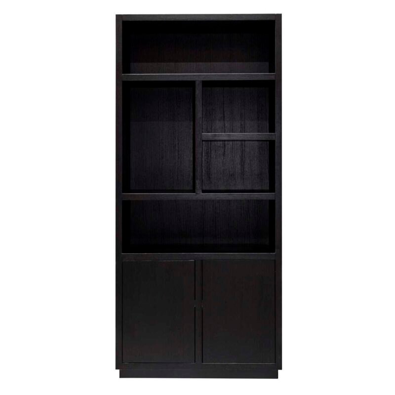 6515 BLACK - Boekenkast Oakura 2-deuren (Black)