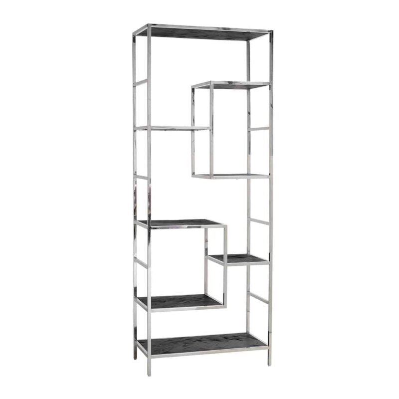 7409 - Wandkast Blackbone silver 7-planken (Black rustic)