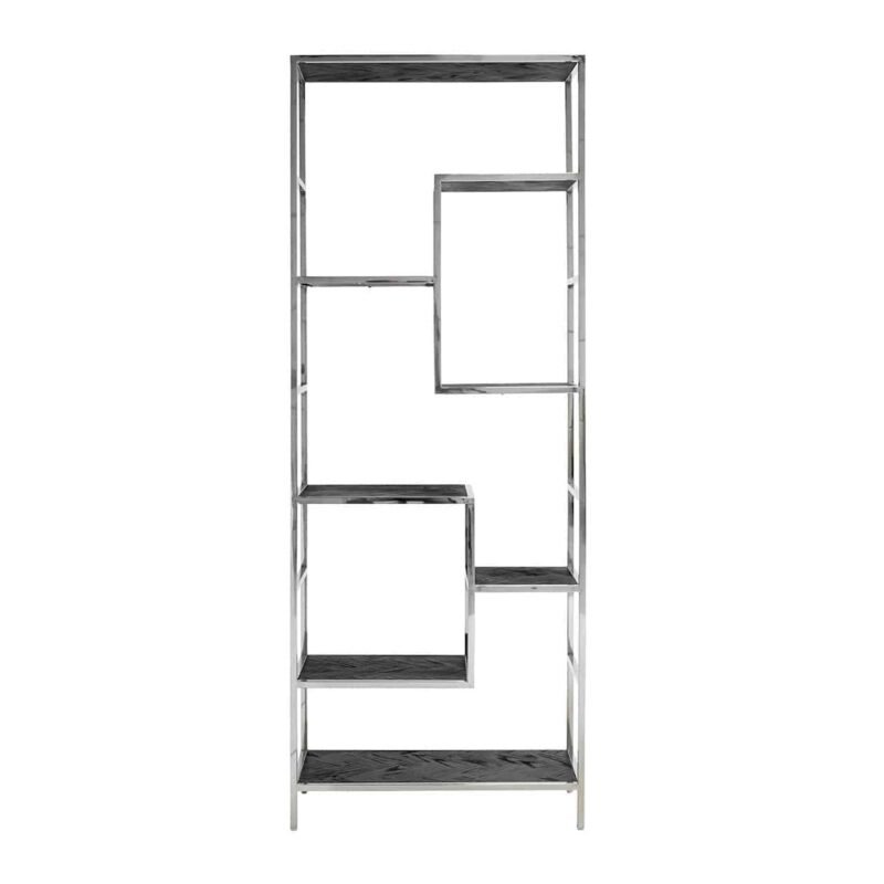 7409 - Wandkast Blackbone silver 7-planken (Black rustic)