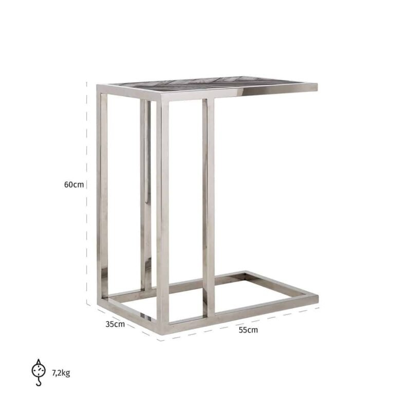 7426 - Sofa tafel Blackbone silver (Black rustic)