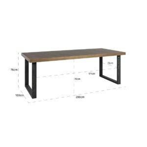 7527 - Eettafel Bloomville 200 (Brown)