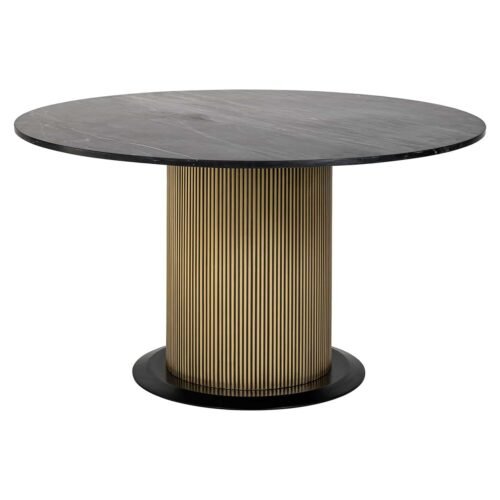 7578 - Eettafel Ironville 140Ø (Black/gold)