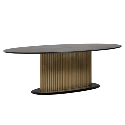 7579 - Eettafel Ironville ovaal 235 (Black/gold)