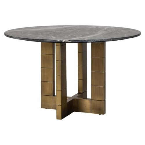 7596 - Eettafel Collada 130Ø (Black/gold)