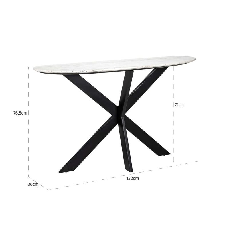7675 - Wandtafel Trocadero wit