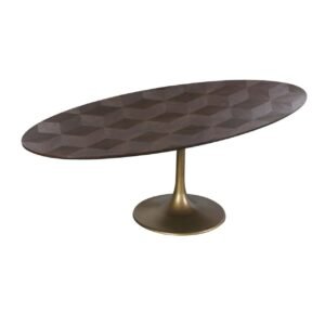 7748 - Eettafel Luxor diamant ovaal 230 (Brown)