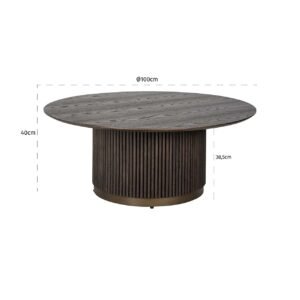 7757 - Salontafel Luxor 100Ø (Brown)