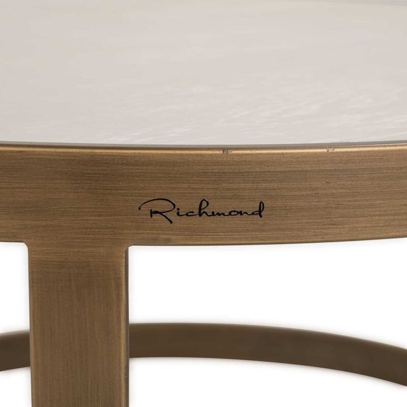 7792 - Salontafel Whitebone brass set van 2 (Verona Grey)