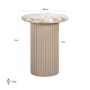 7818 - Bijzettafel Coronel (Beige)