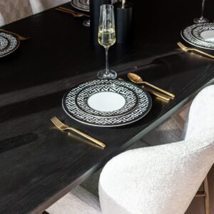 7831 - Eettafel Fairmont black 270 (Dark coffee)