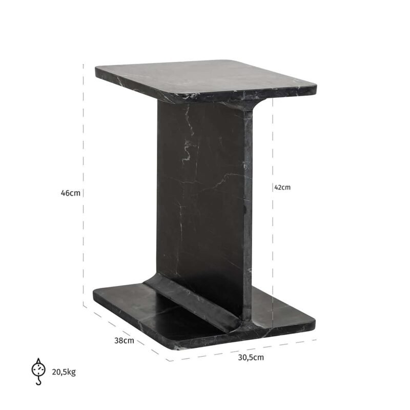 7896 - Bijzettafel Benson black (Black)