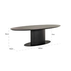 7967 - Eettafel Gordon 240 dark coffee (Dark coffee)