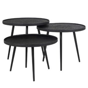 825209 - Salontafel Oxford set van 3 (Black)