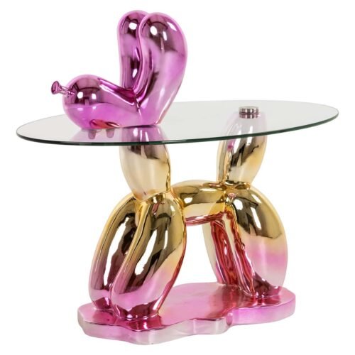 825307 - Bijzettafel Usha met glas (Pink)