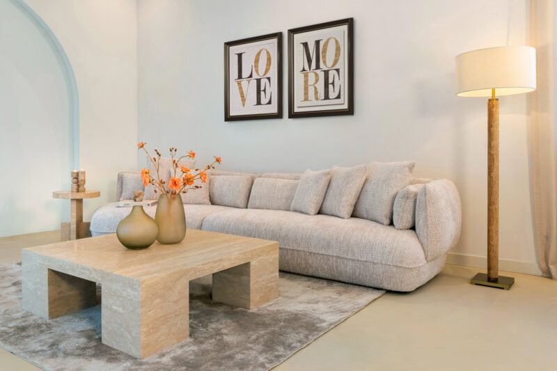 8672 - Salontafel Biltmore Italian beige Travertin (Beige)