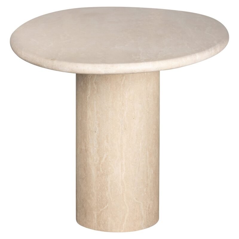 8674 - Eettafel Renaissance organisch Italian Travertine (Beige)