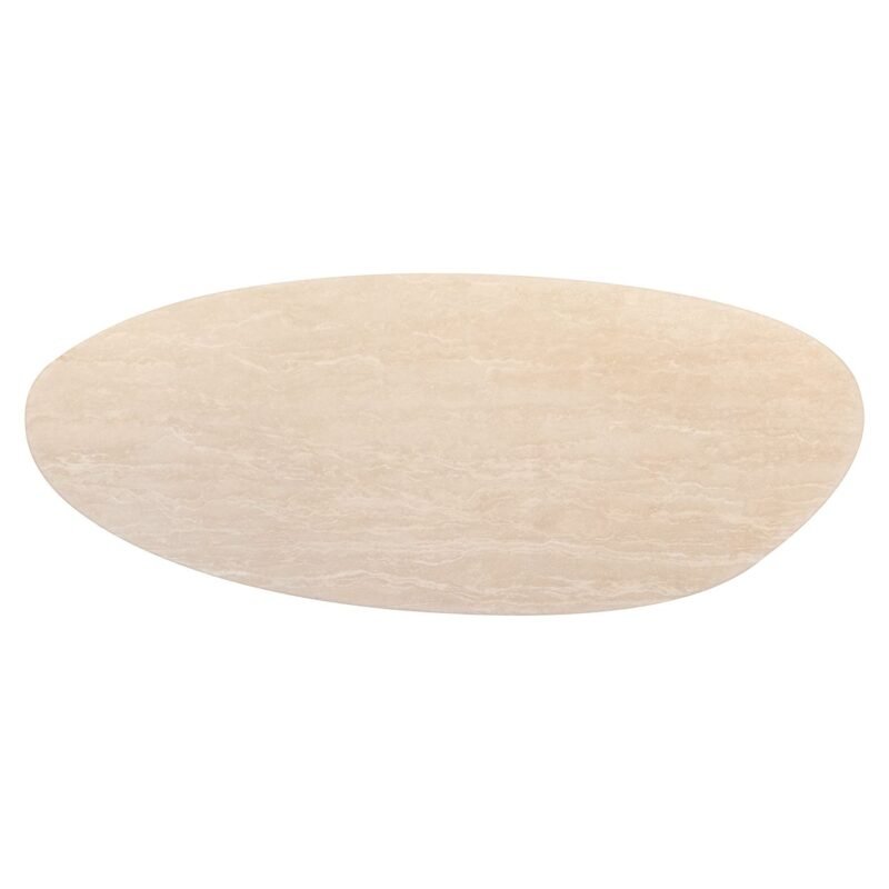 8674 - Eettafel Renaissance organisch Italian Travertine (Beige)