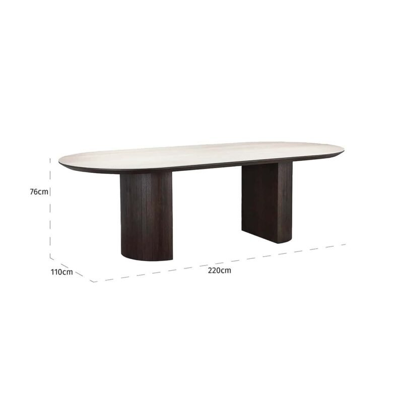 8714 - Eettafel Ritz 240 (Brown)