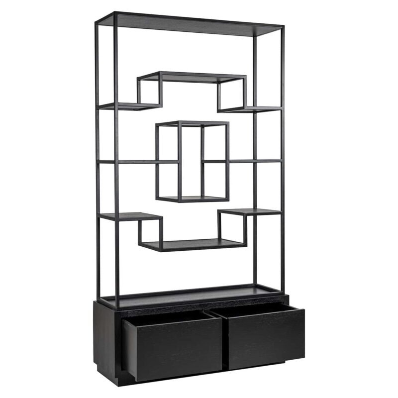 8812 BLACK - Wandkast Bonvoy black 2-laden (Black)