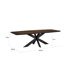 8814 BROWN - Eettafel Bonvoy brown 235 (Brown)