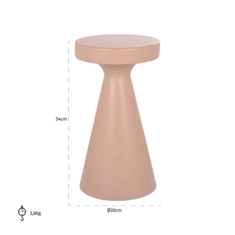 8830 - Bijzettafel Kimble roze groot 30Ø (Pink)