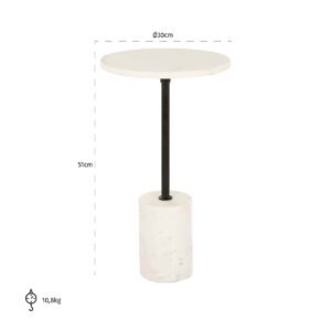 8835 - Bijzettafel Misty 30Ø (Beige)