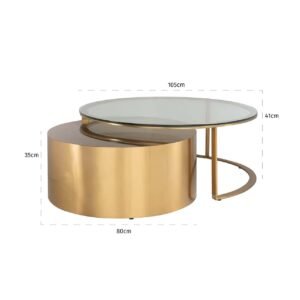 9467 - Salontafel Orlan set van 2 (Gold)