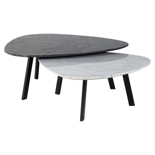 9474 - Salontafel Trocadero set van 2 (Black/white)