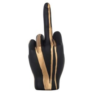 -AD-0043 - Deco object hand digitus (Black/gold)