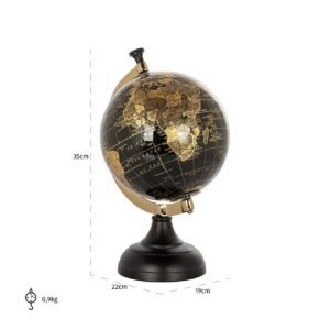 -AD-0053 - Deco object Jilly (Black/gold)