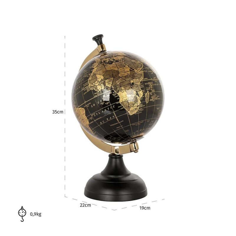 -AD-0053 - Deco object Jilly (Black/gold)