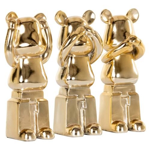 -AD-0071 - Deco object Berna set van 3 (Gold)