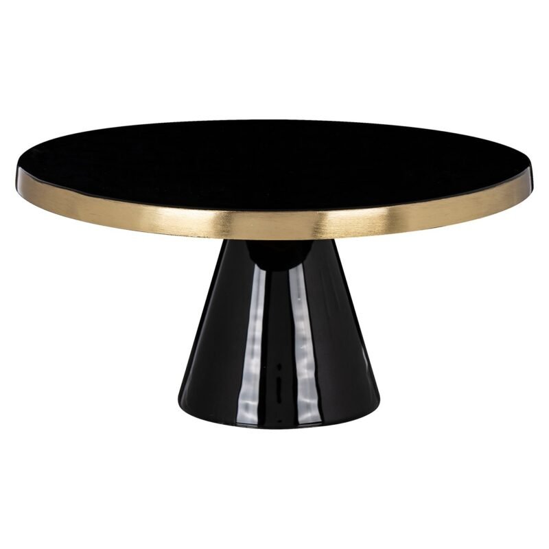 -CP-0040 - Taartplateau Elena (Black/gold)