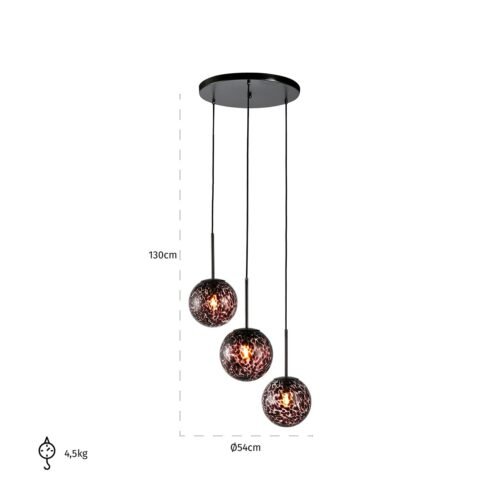 -HL-0136 - Hanglamp Kyana klein (Black)