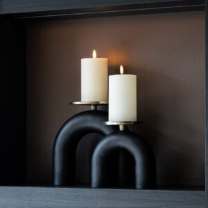 -KA-0204 - Kandelaar Livi klein (Black/gold)