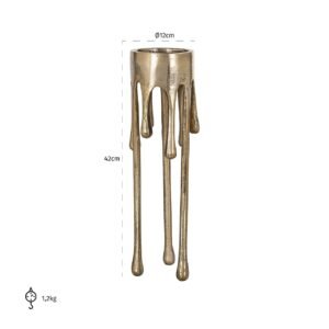 -KA-0207 - Kandelaar Lorin groot (Brushed Gold)