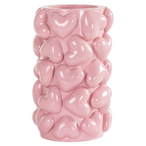 -KA-0317 - Kandelaar Emel hearts klein (Pink)
