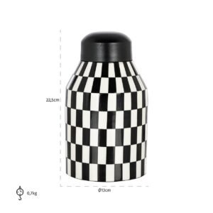 -KP-0073 - Pot Malou klein (Black/white)