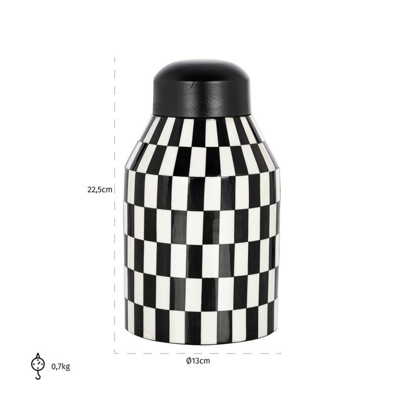 -KP-0073 - Pot Malou klein (Black/white)