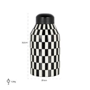 -KP-0074 - Pot Malou groot (Black/white)