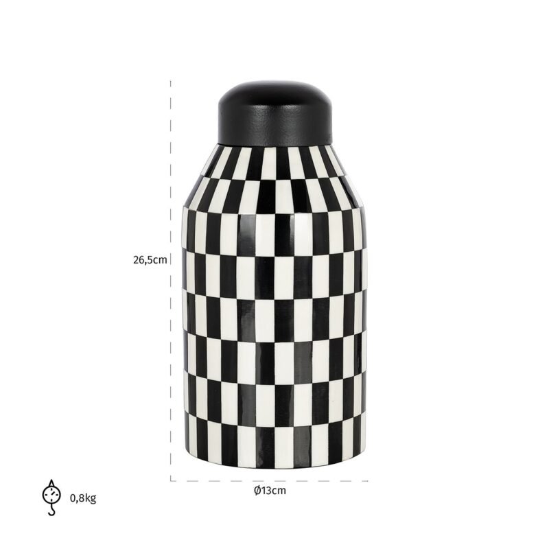 -KP-0074 - Pot Malou groot (Black/white)