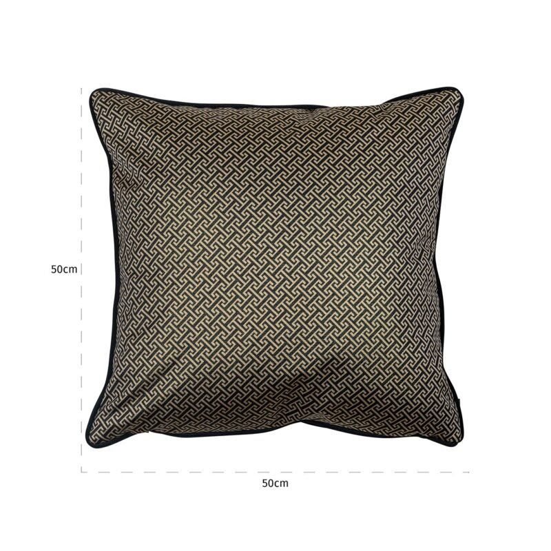 -KU-0082 - Kussen Joey 50x50 (Donna-21056-Geo Classic Big 9999 Black)