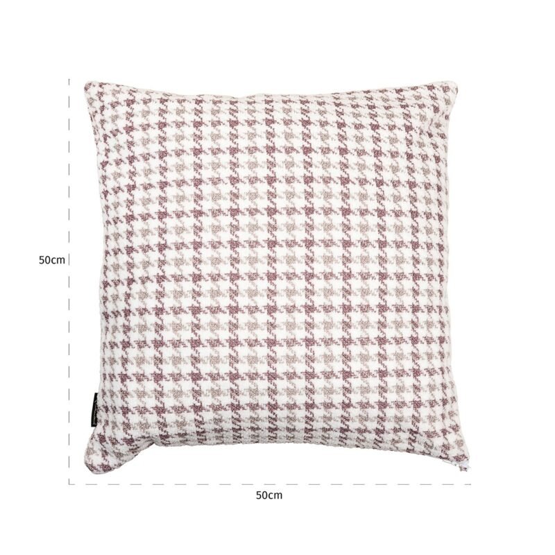 -KU-0087 - Kussen Juno rose 50x50 (Peacock 1670 rosewood)