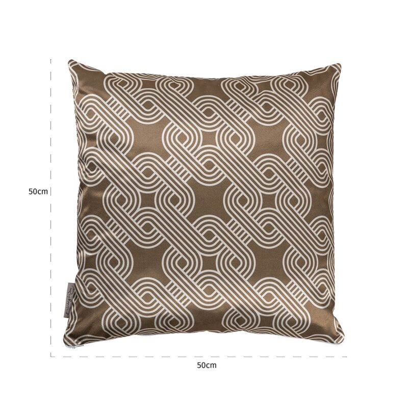 -KU-0096 - Kussen Marsha 50x50 (Monaco 23050 Chained Quadrant 75 - 8006 Sand)
