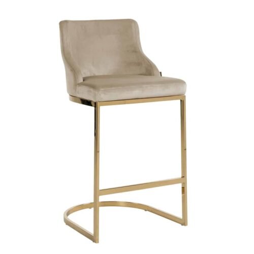 S4460 FR KHAKI VELVET - Barstoel Bolton khaki velvet / gold fire retardant (Quartz Khaki 903)