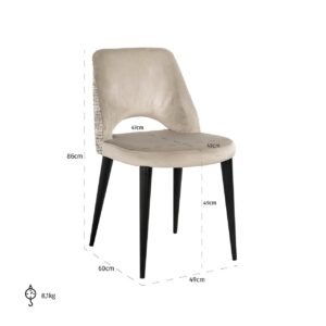 S4482 FR TRENDY NATURE - Chair Tabitha trendy nature / quartz khaki fire retardant (Be Trendy 01 Nature)