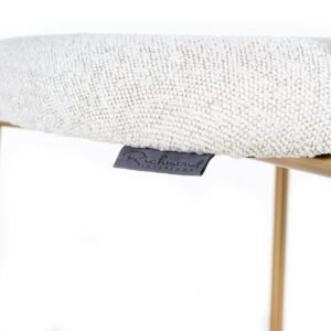 S4522 WHITE BOUCLÉ - Counterstoel Xenia white bouclé / brushed gold (Copenhagen 900 Bouclé White)