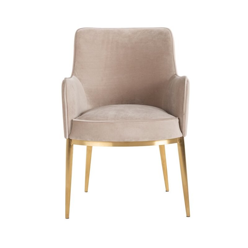 S4525 FR KHAKI VELVET - Stoel Breeze khaki velvet / brushed gold fire retardant (FR-Quartz 903 Khaki)