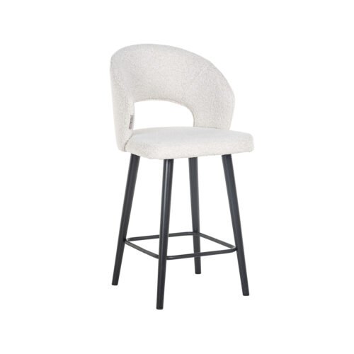 S4561 WHITE BOUCLE - Counterstoel Savoy white bouclé (Copenhagen 900 Bouclé White)