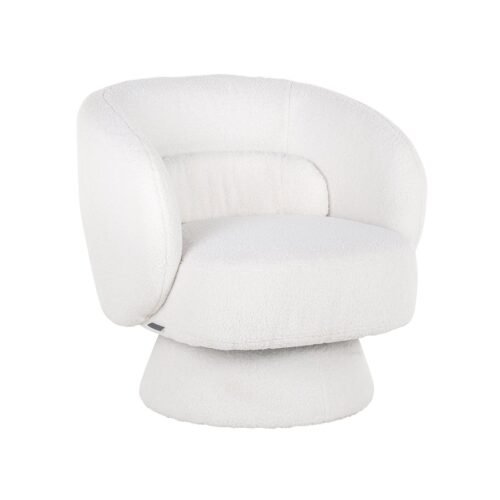 S4565 WHITE FURRY - Draaifauteuil Senna white furry (Himalaya 900 white furry)